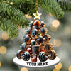 Maxcorners Custom Name Gym Work Out Ornament, Gymnastics Christmas Gift 2D Flat LM2211