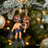 Maxcorners Diving Couple Christmas Home Decor, Christmas Ornament, Personalized Ornament 2D Flat LM2111