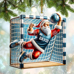 Maxcorners Custom Name and Number Soccer Ornament, Soccer Christmas Gift 2D Flat LM2111