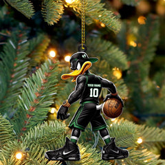 Maxcorners Custom Black Duck Basketball Ornament, Personalized Ornament 2D Flat LM2211