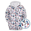 Maxcorners Golf Of America Pattern Golf Polos, USA Golf Shirt For Men, Crazy Golf Shirt For Golfers