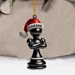 Maxcorners Black And White Chess Christmas Ornament, Personalized Ornament 2D Flat LM2211