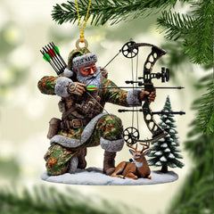 Maxcorners Deer Hunter Christmas Ornament, Personalized Ornament 2D Flat LM2211