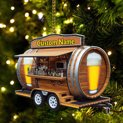 Maxcorners Custom Name Barista Ornament, Barista Christmas Decoration5 2D Flat LM2111