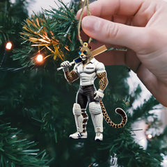 Maxcorners Cricket Ball Leopard Christmas Ornament, Personalized Ornament 2D Flat LM2211