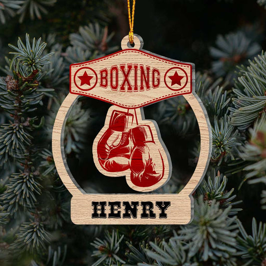 Maxcorners Custom Ornament, Boxing Ornament, Christmas Decor 2D Flat LM2211