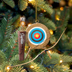 Maxcorners Bow And Arrow Ornament, Personalized Ornament 2D Flat LM2211