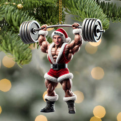 Maxcorners Custom Name and Photo Gym Ornament, Gymnastics Christmas Decoration 2D Flat LM2111