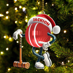 Maxcorners Custom Name Croquet Ornament, Croquet Christmas Gift 2D Flat LM2111