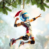 Maxcorners Custom Name and Number Volleyball Champion Ornament, Christmas Gift for Volleyball Lover 2D Flat LM2111