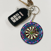 Maxcorners Psychedelic Mandala Dartboard 3D Keychain