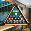 Maxcorners Pool Table Billiard Ball Christmas Ornament, Personalized Ornament 2D Flat LM2211
