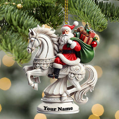 Maxcorners Chess Santa Christmas Ornament, Personalized Ornament 2D Flat LM2211