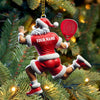 Maxcorners Custom Name Padel Santa Ornament, Christmas Gift for Padel Lover 2D Flat LM2111
