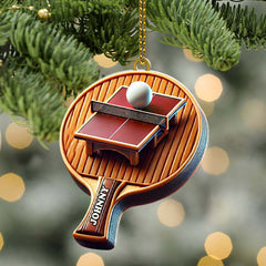 Maxcorners Custom Name Ping Pong Ornament, Christmas Gift for Ping Pong Lover 2D Flat LM2211