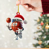 Maxcorners Basketball Playing Christmas Ornament, Personalized Ornament 2D Flat LM2211