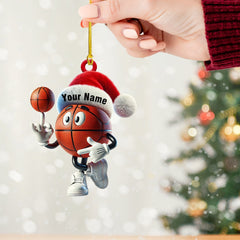 Maxcorners Basketball Playing Christmas Ornament, Personalized Ornament 2D Flat LM2211
