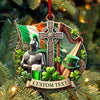 Maxcorners Custom Name Ireland Ornament, Christmas Gift for Ireland Lover5 2D Flat LM2111
