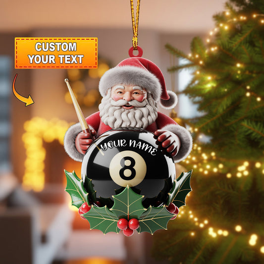 Maxcorners Santa 8-Ball Christmas Ornament