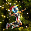 Maxcorners Custom Name and Number Volleyball Champion Ornament, Christmas Gift for Volleyball Lover 2D Flat LM2111