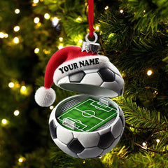 Maxcorners Custom Name Soccer Ornament, Christmas Gift for Soccer Lover 2D Flat LM2111
