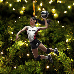 Maxcorners Volleyball Woman Decor Christmas Ornament, Personalized Ornament 2D Flat LM2211
