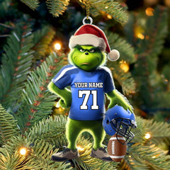 Maxcorners Custom Name Rugby Football Ornament, Rugby Football Lover Christmas Gift51 2D Flat LM2111