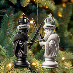 Maxcorners Custom Name Chess Ornament, Chess Lover Christmas Gift 2D Flat LM2111