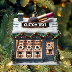 Maxcorners Custom Name Beauty Salon Ornament, Beauty Shop Christmas Decor 2D Flat LM2111