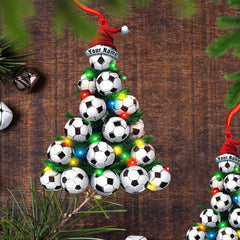 Maxcorners Football Christmas Tree Ornament, Personalized Ornament 2D Flat LM2211