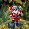 Maxcorners Custom Name Mechanic Santa Ornament, Mechanic Christmas Gift5 2D Flat LM2111