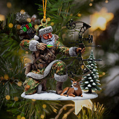 Maxcorners Deer Hunter Christmas Ornament, Personalized Ornament 2D Flat LM2211