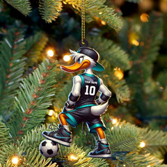 Maxcorners Football Duck Christmas Ornament, Personalized Ornament 2D Flat LM2211