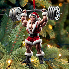 Maxcorners Custom Name and Photo Gym Ornament, Gymnastics Christmas Decoration 2D Flat LM2111