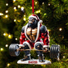 Maxcorners King Kong Weight Lifting Christmas Ornament, Personalized Ornament 2D Flat LM2211