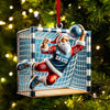 Maxcorners Custom Name and Number Soccer Ornament, Soccer Christmas Gift 2D Flat LM2111