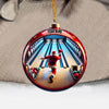 Maxcorners Bowling Santa Decor Christmas Ornament, Personalized Ornament 2D Flat LM2211