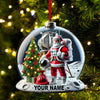 Maxcorners Custom Name Santa Astronaut Ornament, Astronaut  Christmas Decoration 2D Flat LM2111