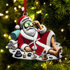 Maxcorners Custom Name Santa Spa Ornament, Santa Christmas Gift Decoration 2D Flat LM2111