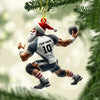 Maxcorners Ball And Santa Home Decor Christmas Ornament, Personalized Ornament 2D Flat LM2211