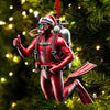 Maxcorners Custom Name Scuba Diving Ornament, Christmas Gift Decoration 2D Flat LM2111