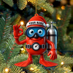 Maxcorners Diving Home Decor, Christmas Ornament, Personalized Ornament 4 2D Flat LM2111