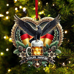 Maxcorners Custom Name Germany Ornament, Christmas Gift for Germany Lover 2D Flat LM2211