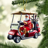 Maxcorners Golf Cart Santa Christmas Ornament, Personalized Ornament 2D Flat LM2211