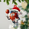 Maxcorners Basketball Playing Christmas Ornament, Personalized Ornament 2D Flat LM2211