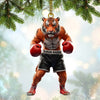 Maxcorners Custom Name Tiger Boxing Ornament, Boxing Christmas Gift Decoration 2D Flat LM2111