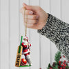 Maxcorners Cricket Ball Ready Santa Christmas Ornament, Personalized Ornament 2D Flat LM2211