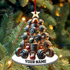Maxcorners Custom Name Gym Work Out Ornament, Gymnastics Christmas Gift 2D Flat LM2211