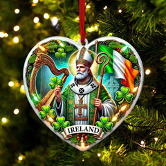 Maxcorners Custom Name Ireland Ornament, Christmas Gift for Ireland Lover89 2D Flat LM2111