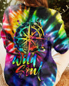 Maxcorners Wild Soul Compass Tie Dye All Over Print LM2101